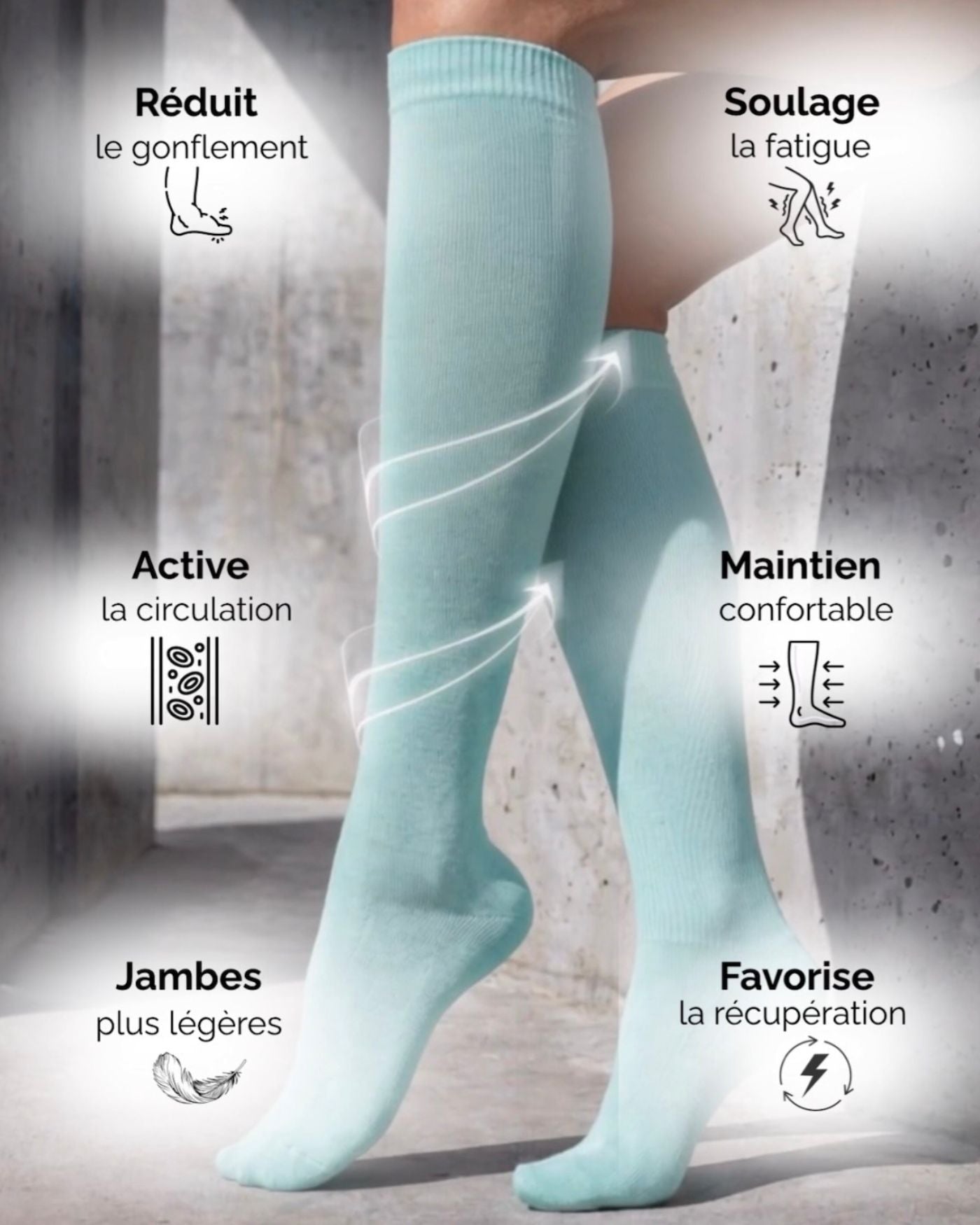 Chaussettes de compression graduée